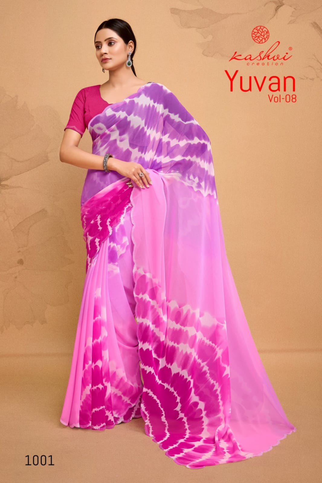 Yuvan Vol 7 By Kashvi Laheriya Printed Georgette Sarees Wholesale Shop In Surat
